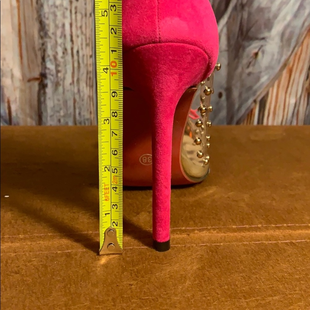 Rainbow Cat Pink / Orange See Through Heels - Picture 8 of 8
